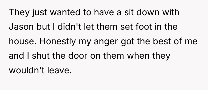 They just wanted to have a sit down with Jason...