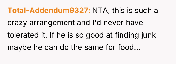 Total-Addendum9327 NTA, this is such a crazy arrangement and I'd...