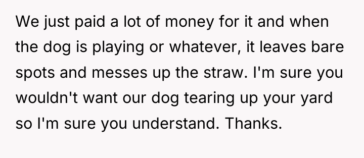 We just paid a lot of money for it and...