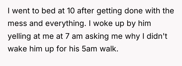 I went to bed at 10 after getting done with...