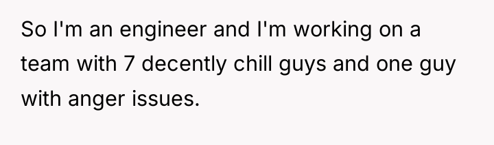 So I'm an engineer and I'm working on a team...