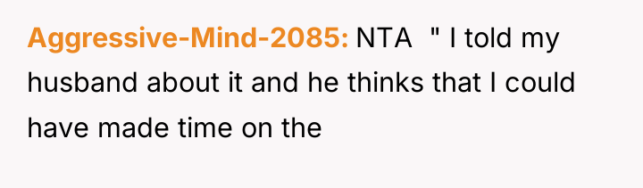 Aggressive-Mind-2085 NTA " I told my husband about it...