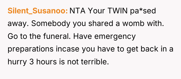 Silent_Susanoo NTA Your TWIN pa*sed away. Somebody you shared a...