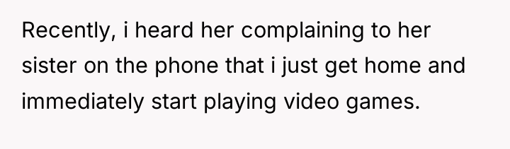 Recently, i heard her complaining to her sister on the...
