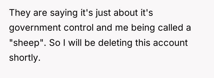 They are saying it's just about it's government control and...
