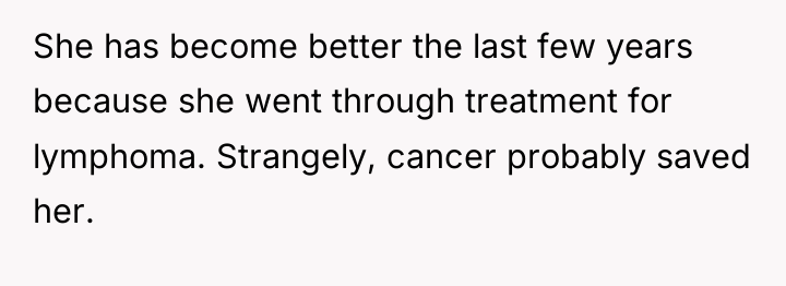 She has become better the last few years because she...