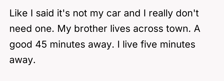 Like I said it's not my car and I really...