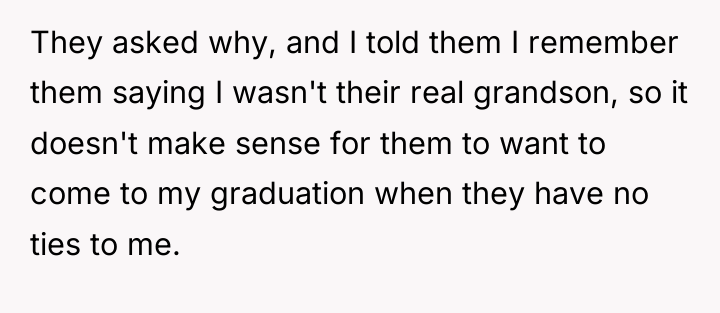 They asked why, and I told them I remember them...
