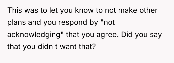 This was to let you know to not make other...