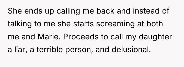 She ends up calling me back and instead of talking...