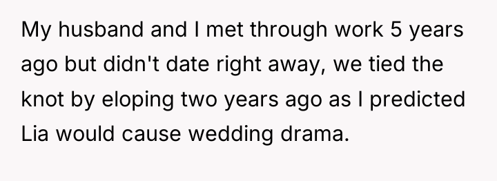 My husband and I met through work 5 years ago...