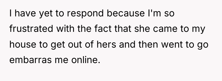 I have yet to respond because I'm so frustrated with...