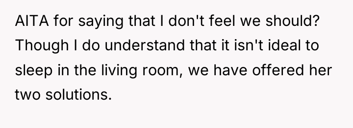 AITA for saying that I don't feel we should? Though...