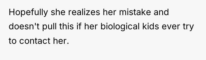 Hopefully she realizes her mistake and doesn't pull this if...