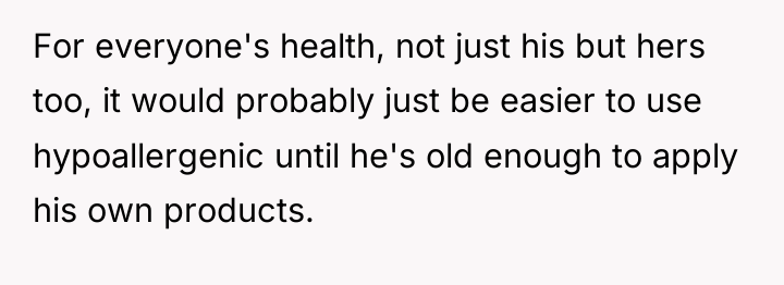 For everyone's health, not just his but hers too, it...