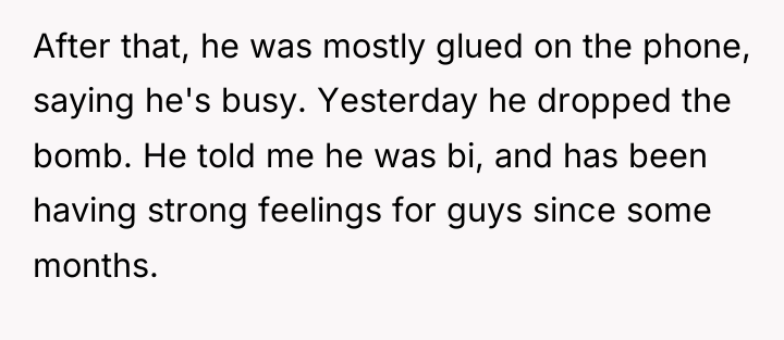 After that, he was mostly glued on the phone, saying...