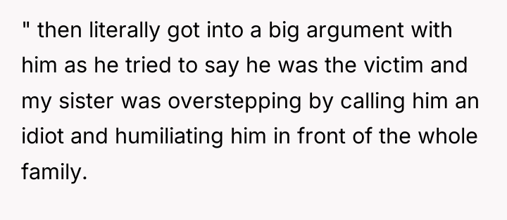 " then literally got into a big argument with him...