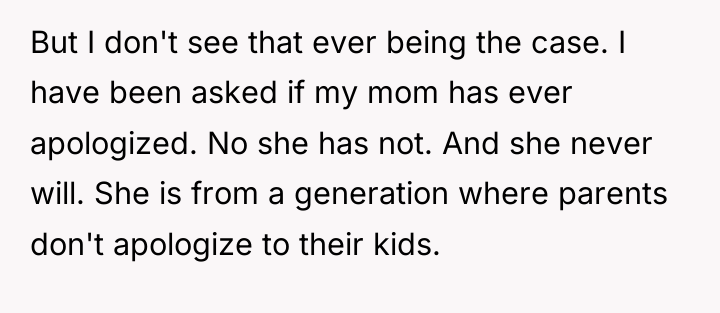 But I don't see that ever being the case. I...