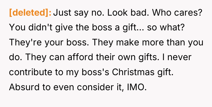 [deleted] Just say no. Look bad. Who cares? You didn't...