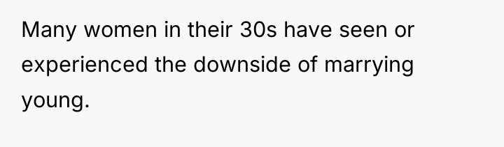 Many women in their 30s have seen or experienced the...