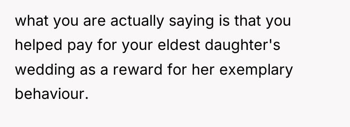 what you are actually saying is that you helped pay...