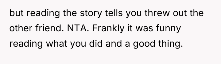 but reading the story tells you threw out the other...