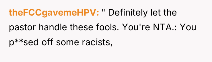 theFCCgavemeHPV " Definitely let the pastor handle these fools. You're...
