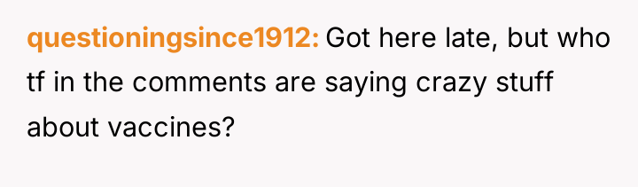 questioningsince1912 Got here late, but who tf in the comments...