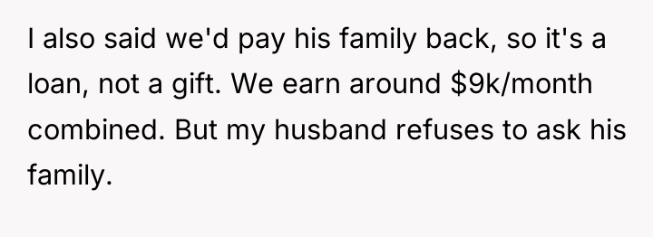 I also said we'd pay his family back, so it's...