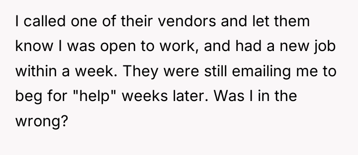 I called one of their vendors and let them know...
