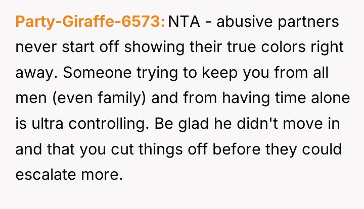 Party-Giraffe-6573 NTA - abusive partners never start off showing their...