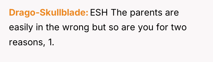 Drago-Skullblade ESH The parents are easily in the wrong but...
