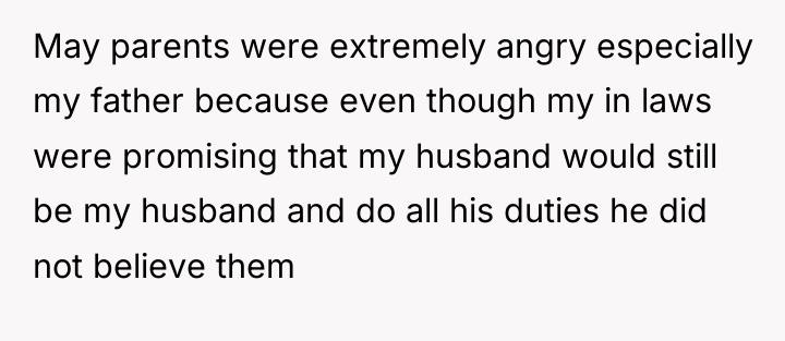 May parents were extremely angry especially my father because even...