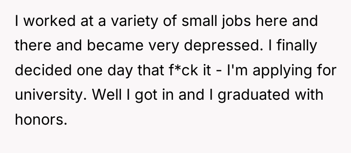 I worked at a variety of small jobs here and...