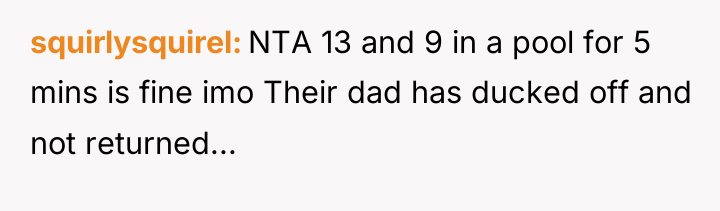 squirlysquirel NTA 13 and 9 in a pool for 5...