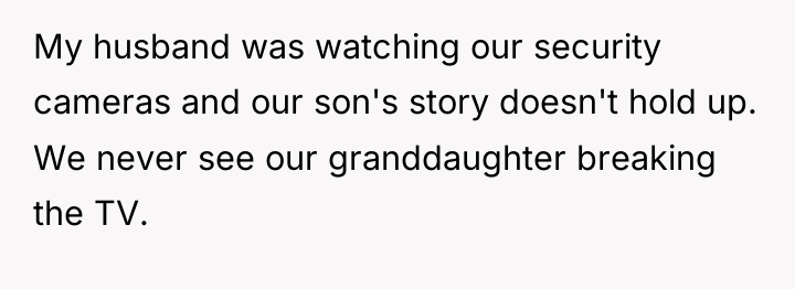 My husband was watching our security cameras and our son's...