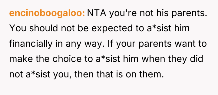 encinoboogaloo NTA you're not his parents. You should not be...