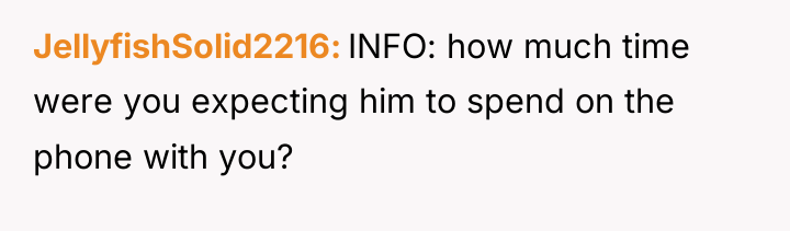 JellyfishSolid2216 INFO: how much time were you expecting him to...