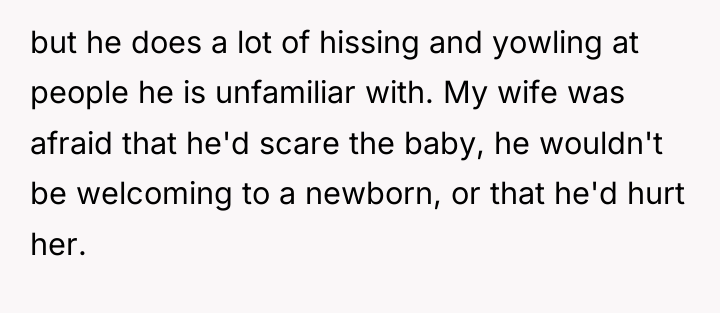 but he does a lot of hissing and yowling at...
