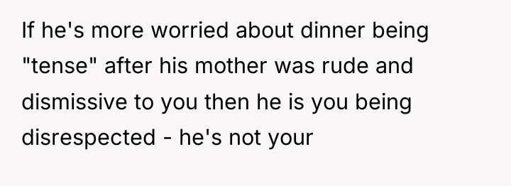 If he's more worried about dinner being "tense" after his...
