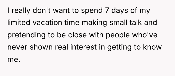 I really don't want to spend 7 days of my...