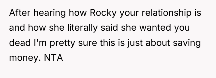 After hearing how Rocky your relationship is and how she...