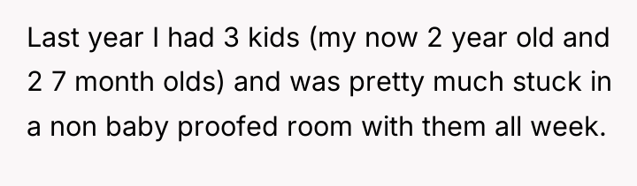 Last year I had 3 kids (my now 2 year...