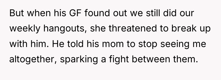 But when his GF found out we still did our...