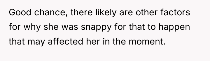 Good chance, there likely are other factors for why she...