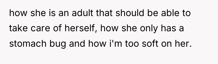 how she is an adult that should be able to...