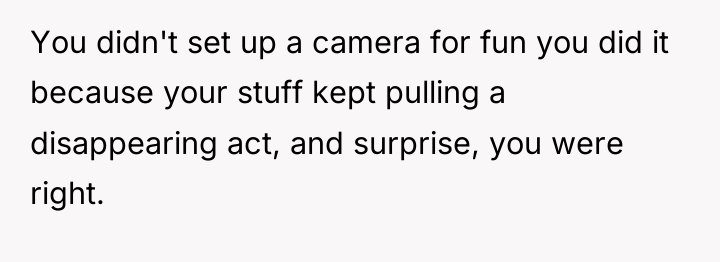 You didn't set up a camera for fun you did...