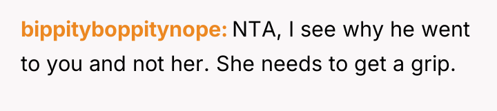 bippityboppitynope NTA, I see why he went to you and...