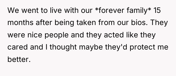 We went to live with our *forever family* 15 months...