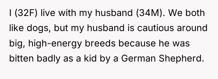 I (32F) live with my husband (34M). We both like...